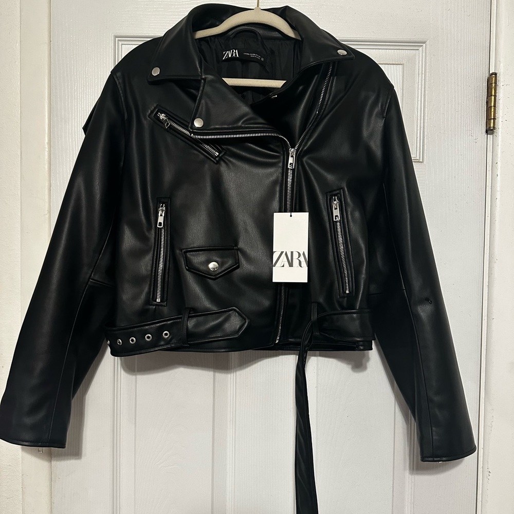 ZARA faux leather jacket NWT